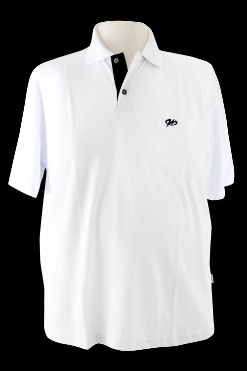 Camiseta Gola Polo - Branca - Malha Piquet Bordada - Modelo 2542